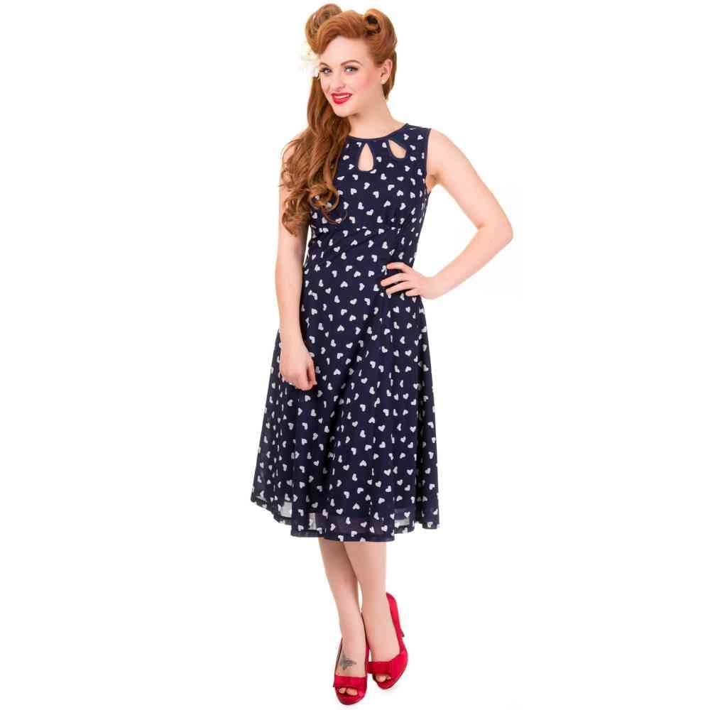 Dancing Days - Songbird Robe évasée - Bleu/Blanc Product image